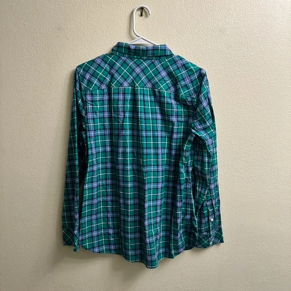Talbots Plaid Button Down Shirt Size Medium - Picture 4 of 6